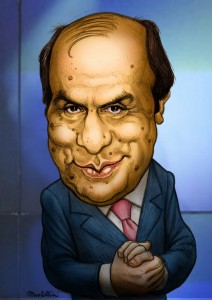 caricatura di Bruno Vespa