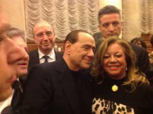 Flora Beneduce con Silvio Berlusconi