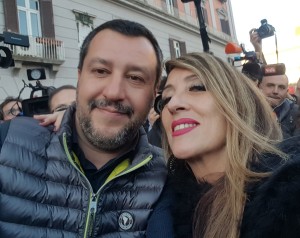 Clara Rolla e Matteo Salvini